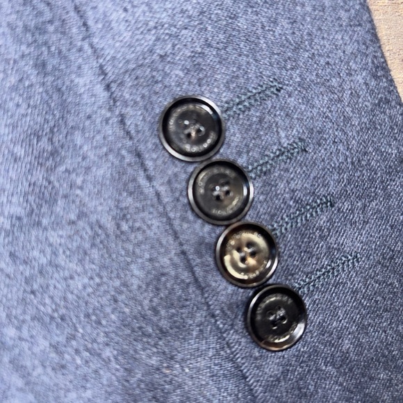 Burberry Virgin Wool Navy Blazer Jacket Size 44R Men’s Made In Italy - Picture 8 of 10